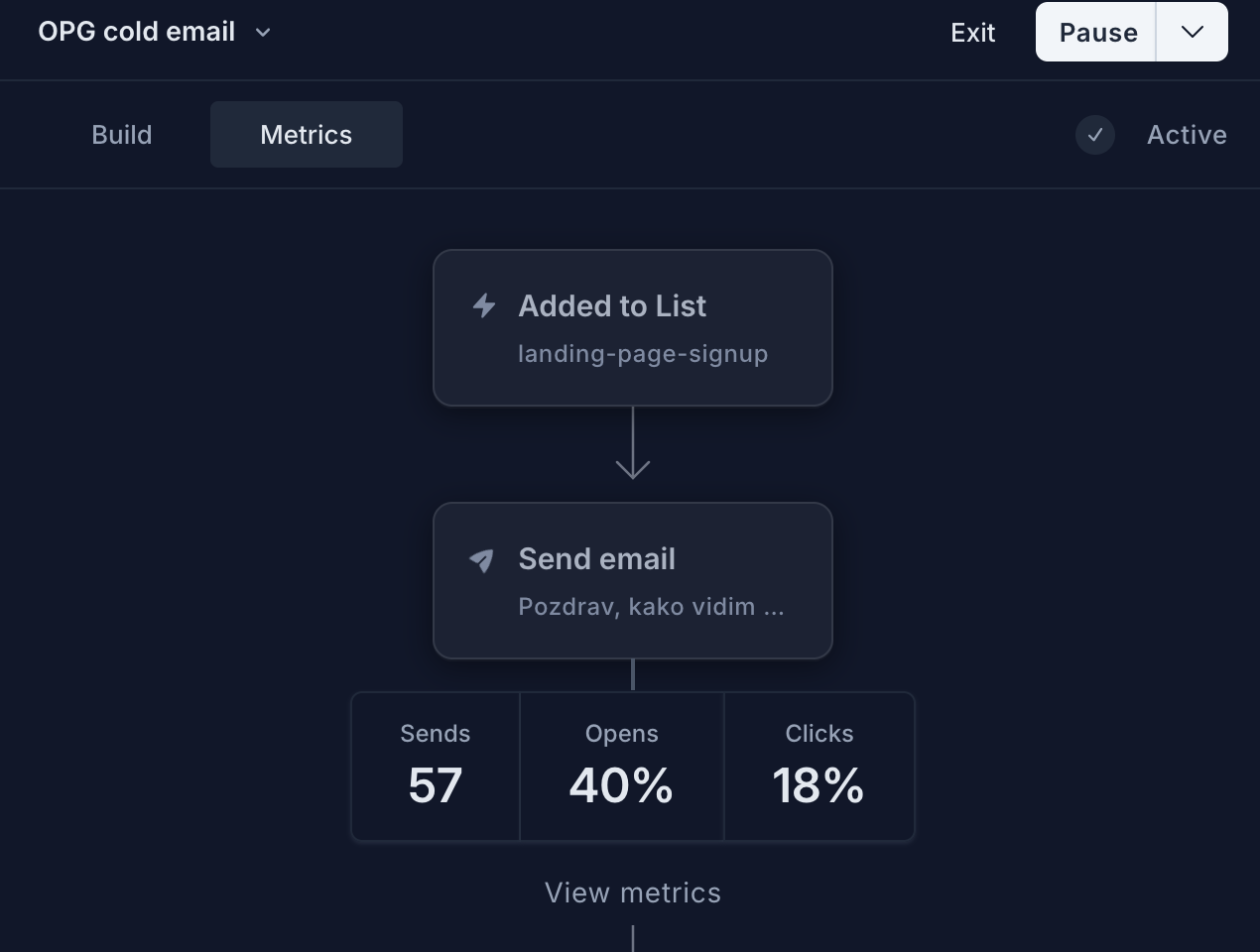 Loops email sequence for automated follow-ups